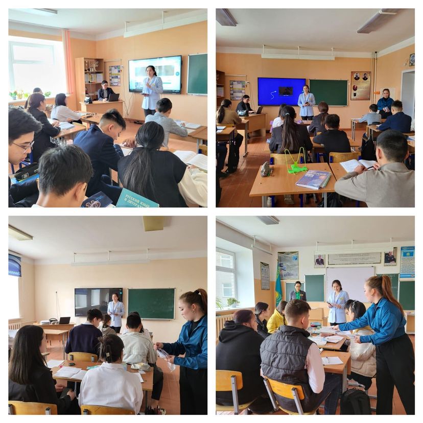 “Қазтұтынуодағы агробизнес және экономика колледжі” мекемесінің өкілдері оқушыларымен кездесті